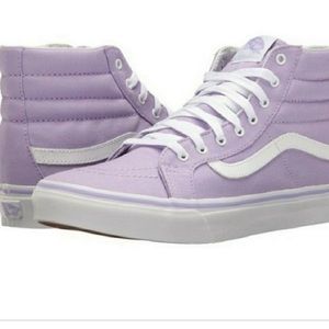Light purple high top vans size 7
